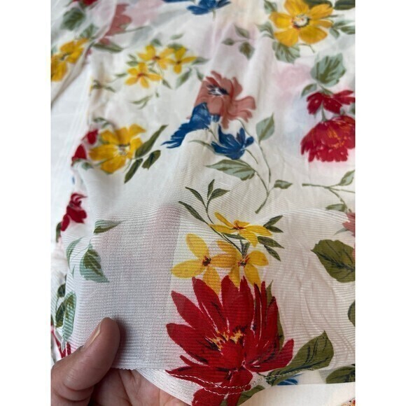 Ambiance Floral Mesh Top Size S RefM021 - Picture 6 of 6